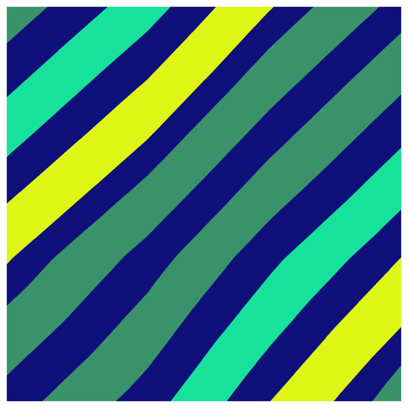 Blue Green Striped Pattern Duvet Covers, King