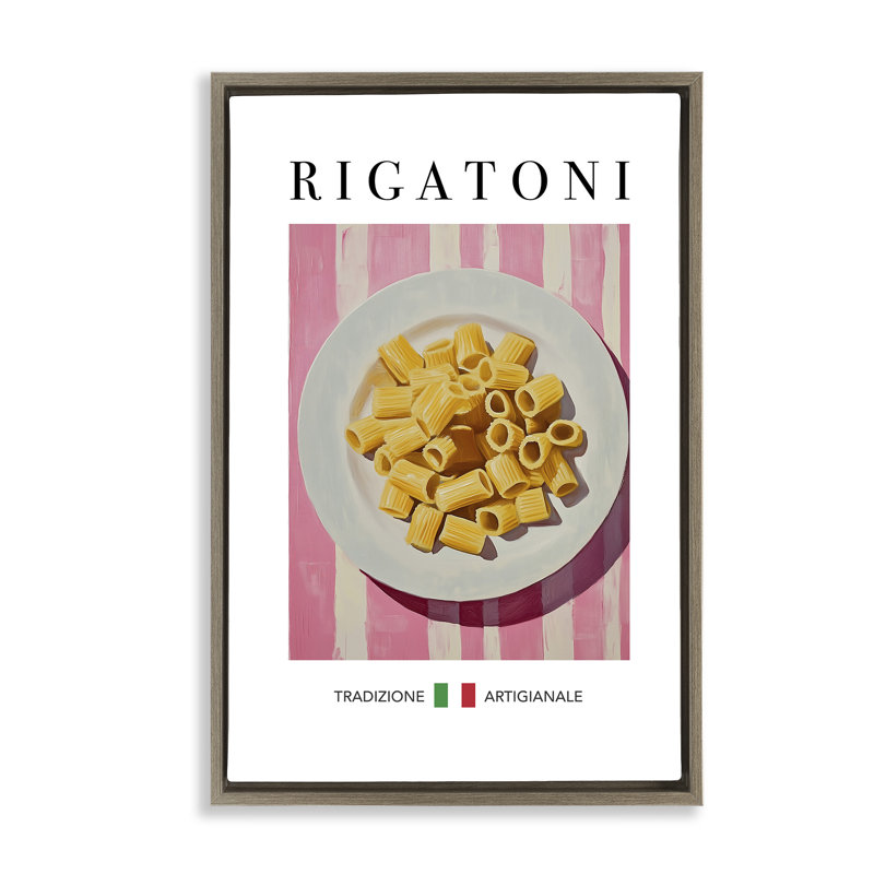 Cadre flottant traditionnel pour pâtes Rigatoni, design par Andreas Magnusson, H 31 po x l 21 po