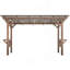 Pavillon de jardin en forme de pergola en bois 13 'X 6,5' avec toit en métal et ampoules et comptoirs de bar