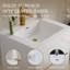 Meuble-lavabo mural 24 po avec lavabo, meuble de rangement flottant pour salle de bain avec comptoir en résine de pierre et tiroirs à fermeture en douceur