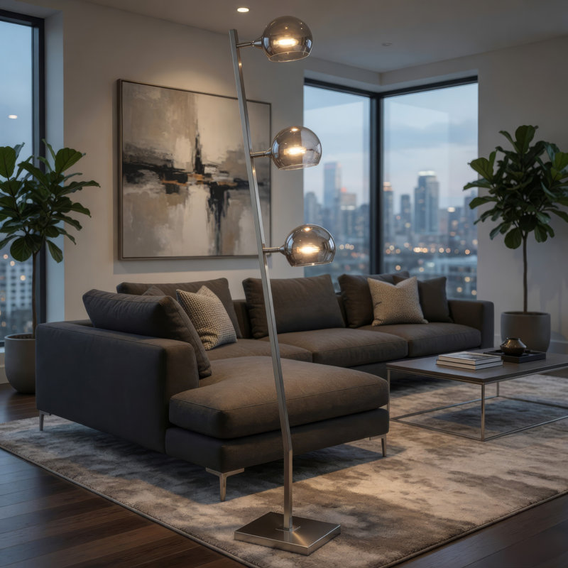 Jaelys Nickel Floor Lamp