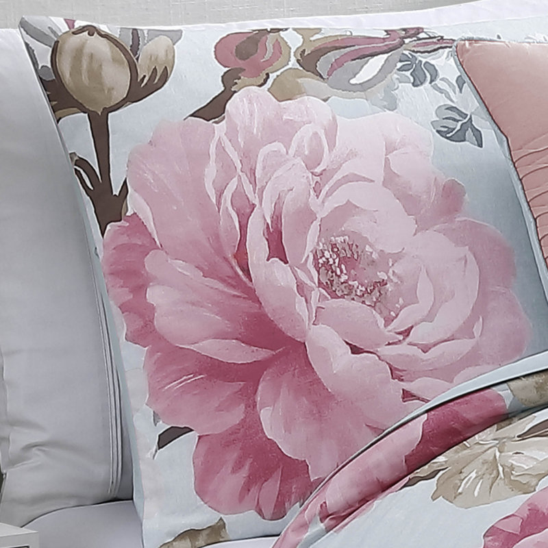 Ridgely Comforter Set, Queen Comforter + 6 Additional Pieces, Blush