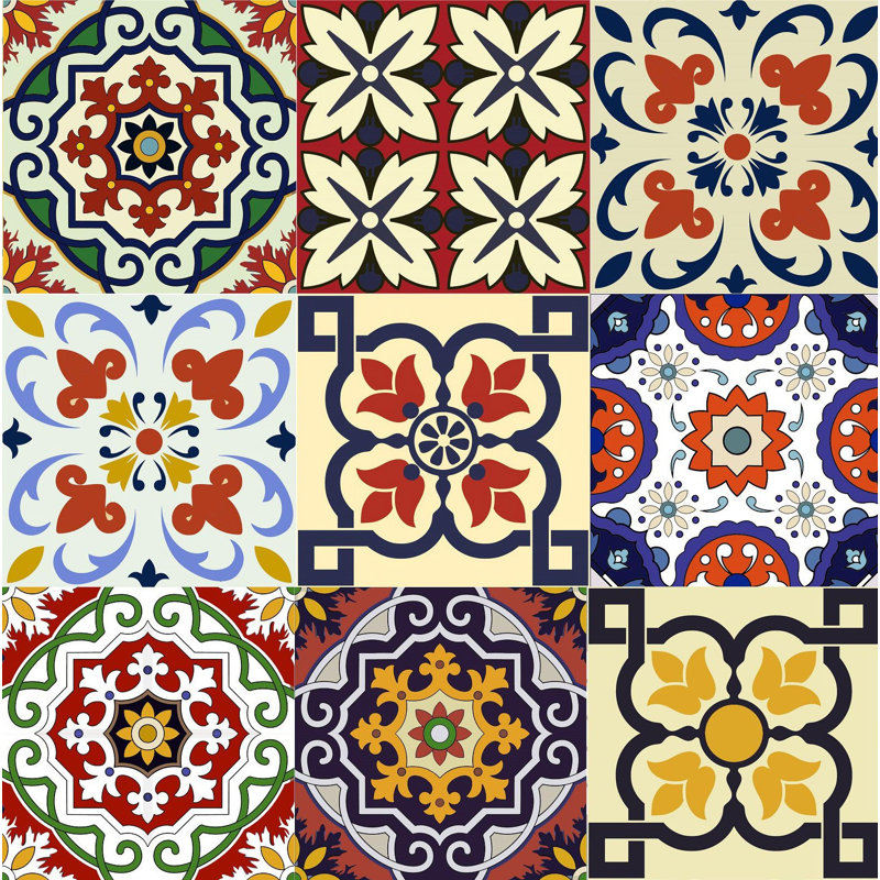 Ensemble de carreaux de mosaïque auto-adhésif en vinyle 5 po x 5 po