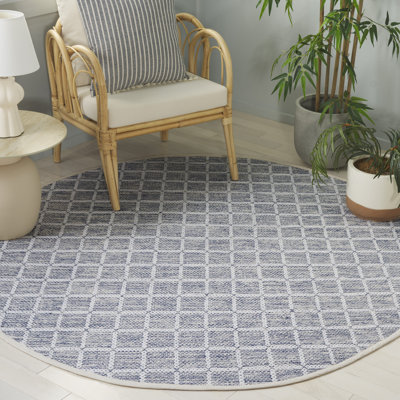 Tapis bleu marine / ivoire Kycia 977