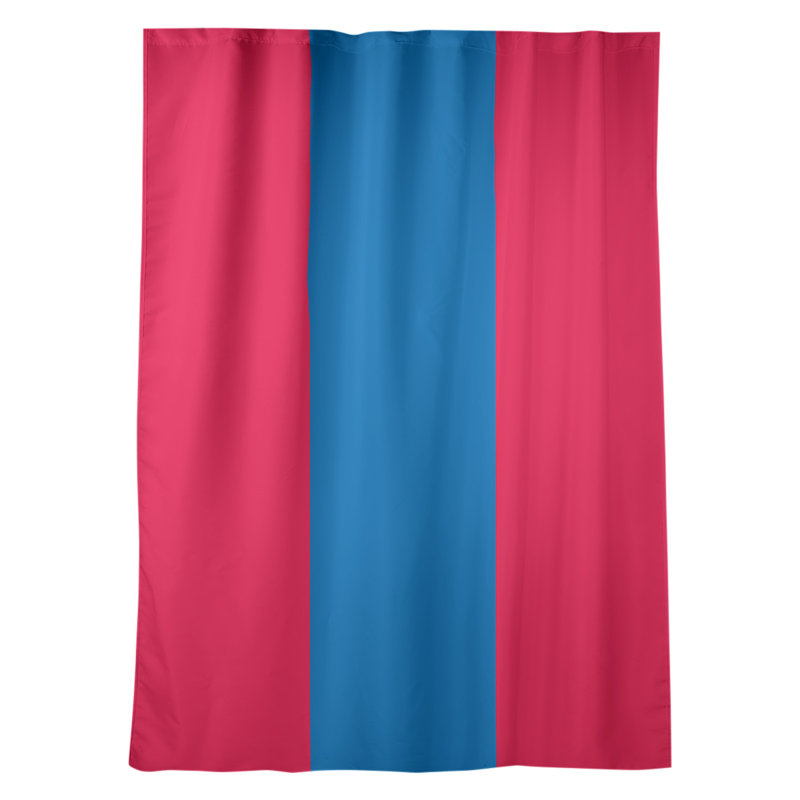 Striped Room Darkening Rod Pocket Single Curtain Panel, Pittsburgh Baseball Red/Blue