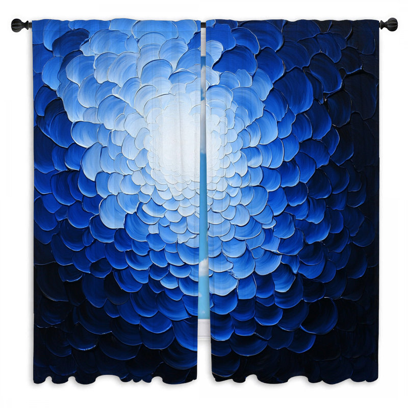 Rideaux de fenêtre abstraits Vortex - rideaux contemporains - 2 panneaux, L 40 po x L 61 po