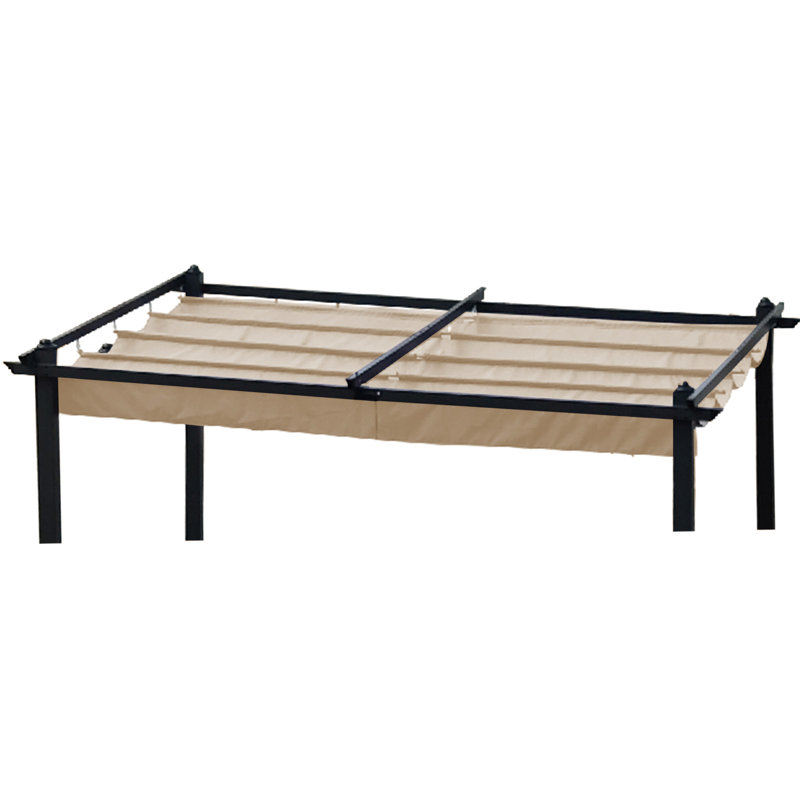 13X10 Ft Outdoor Pergola Sunshade Replacement Canopy - Khaki , Weather Fastness, Quick Assembly Patio Protected Fabric, Easy Install Method
