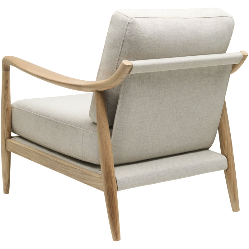 Becki Owens x Surya Gaviota Accent Chair, Gray Linen Blend