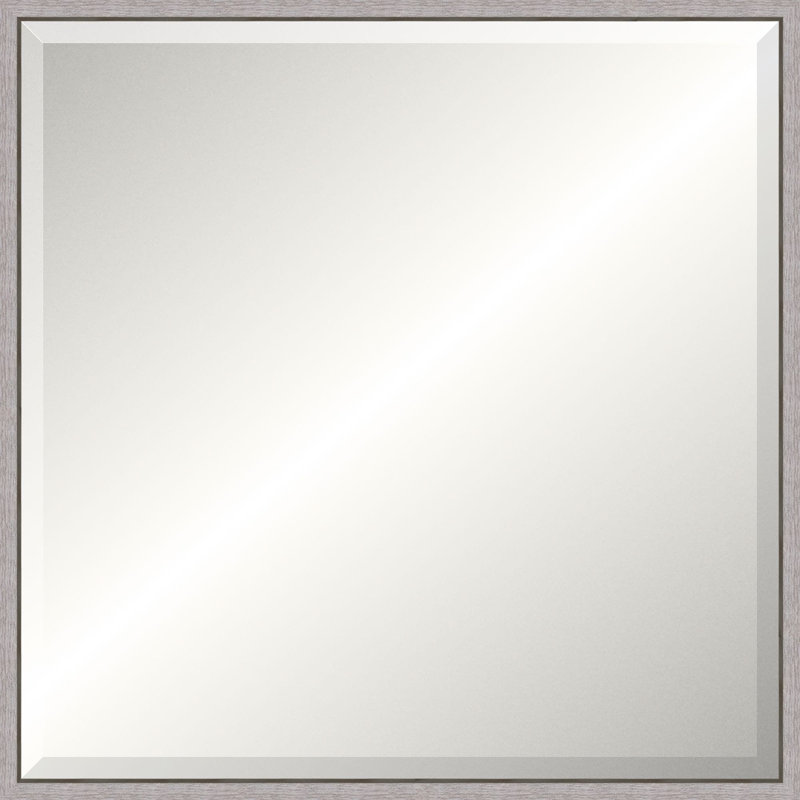Miroir de plancher en bois massif Floater 4, 23,5 po x 23,5 po, Carrée