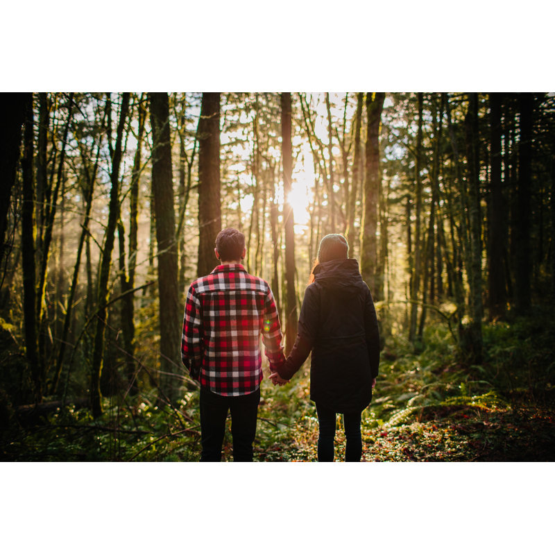 Couple In Forest by KQconcepts - Wrapped Canvas Print, 30cm H x 46cm W