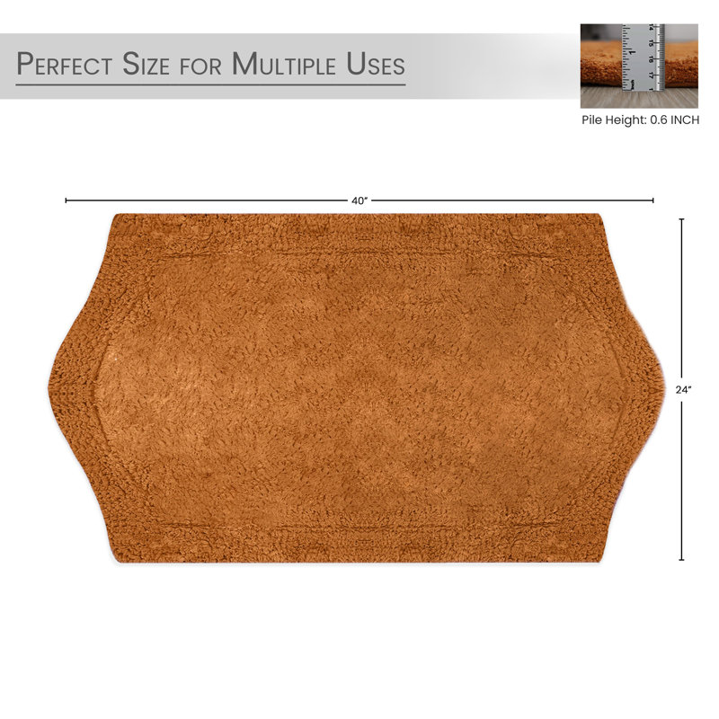 Tapis pour salle de bain Morissette, L 24 po x L 40 po, Terracotta