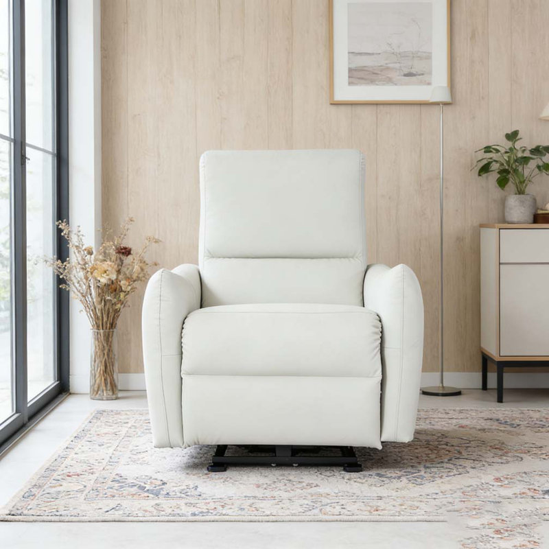Fauteuil inclinable électrique Wall Wall, PU, Gris clair