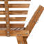 Méridienne de patio d'extérieur réglable en bois avec coussins pour petits espaces, finition naturelle + coussin beige