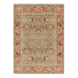 Rug & Kilim’S Persian Tabriz Style Rug In Beige-Brown With Floral Patterns