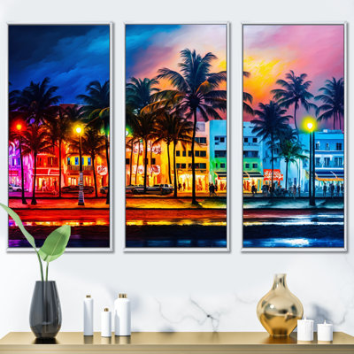 Impression de 3 pièces - «TOSHIRO, TOSHIRO Miami Beach Holiday II»