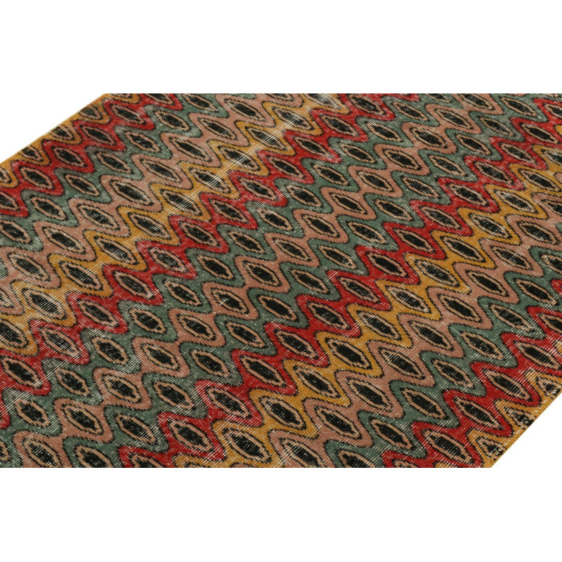 One-of-a-Kind Rectangle 3'10" X 6'7" No Wool Area Rug Multicolor