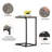 Simple C-Shaped Side Table Gray
