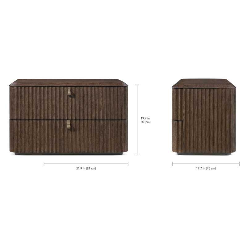 Vienna 2 - Drawer Nightstand, Brown