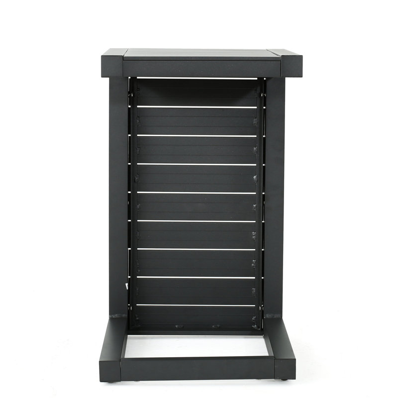 Table de patio grise - aluminium, eau extérieure et design attrayant