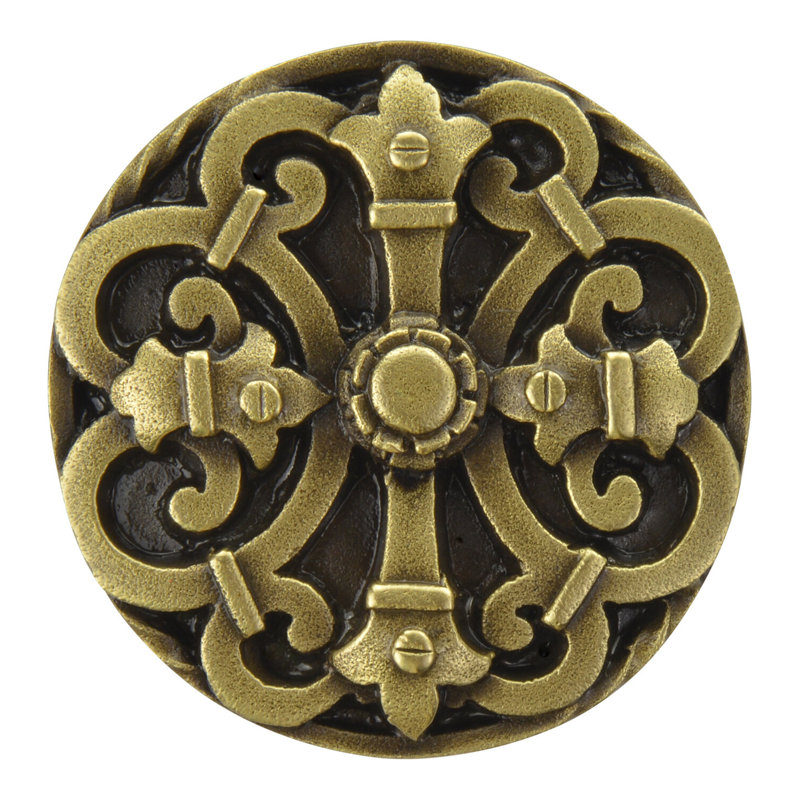 Olde World Mushroom Knob, Antique Brass