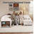 118" W Convertible Sectional Sofa Bed Oversized Corduroy Pull-Out Sleeper Couch With Side Storage Shelves & Chaise & Corner-1760474390