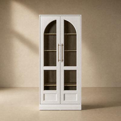Latitude Run® Mahfuza Arched Tall Display Cabinet