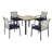 All Weather 5-Piece Patio Dining Set With Acacia Wood Table Top And Umbrella Hole-684637140