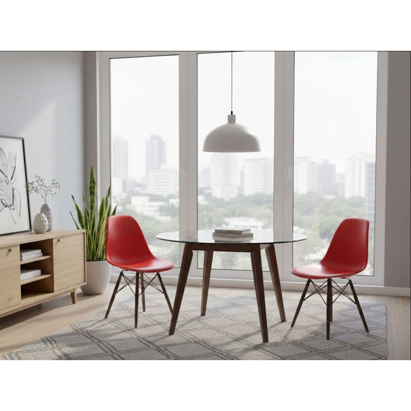 Ensemble de 2 chaises d'appoint Fontana, Rouge