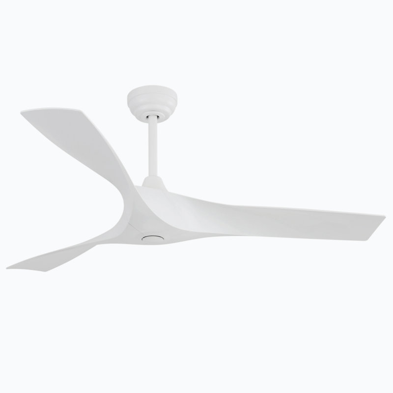 Ventilateur de plafond 52 po Kamrin, Blanc avec pales blanches