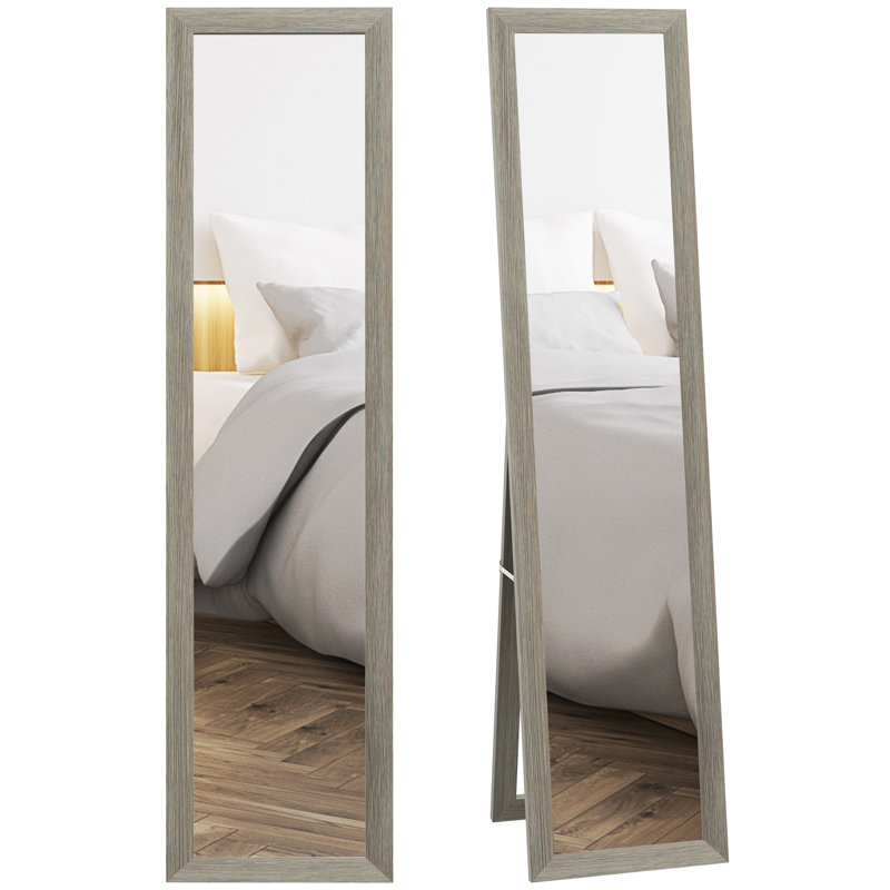 Mahalet Rectangle Floor Mirror, Grey