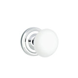 Privacy Ice White Knob with Regular Rose