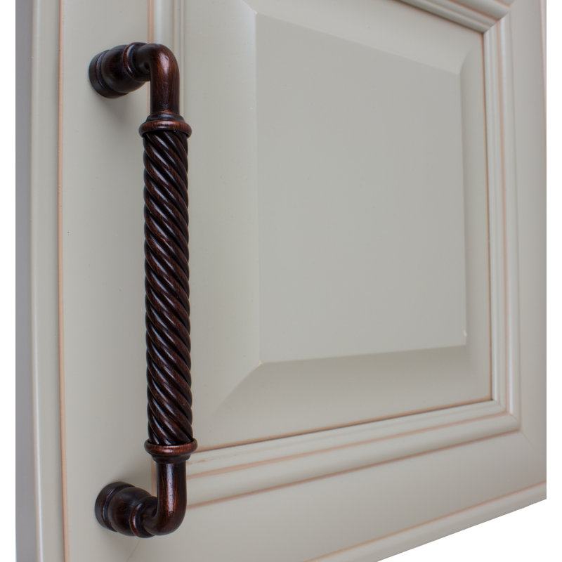 Poignée cage en acier torsadé (ensemble de 10), Bronze frotté à l'huile, 6.25", 10