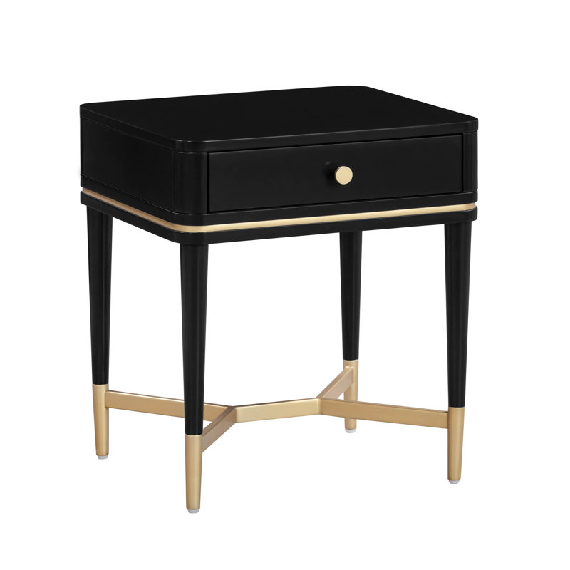 Velda Nightstand, Black