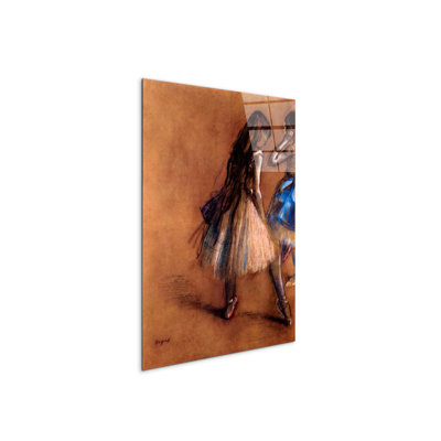Two dancers 1 By Degas Edgar 80cm H X 60cm W CrystalArt Material Acrylic Glass Effect, Frameless Panel Lightweight Ready to Hang