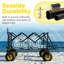 Sekey Heavy Duty Beach Wagon With 9" Big Sand-proof Wheels, 300l Oversized Foldable Beach Cart With Cooler| Adjustable Handle & Balloon Tires For Sand, Camping,vacation-129052087