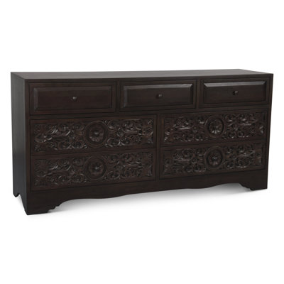 Haveli 71" Dresser with Plinth Base in Vintage Brown