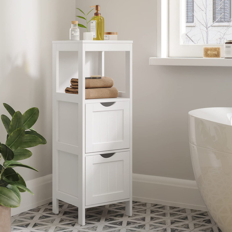Oxfordshire Free-Standing Linen Cabinet, White, 35" H x 12" W x 12" D