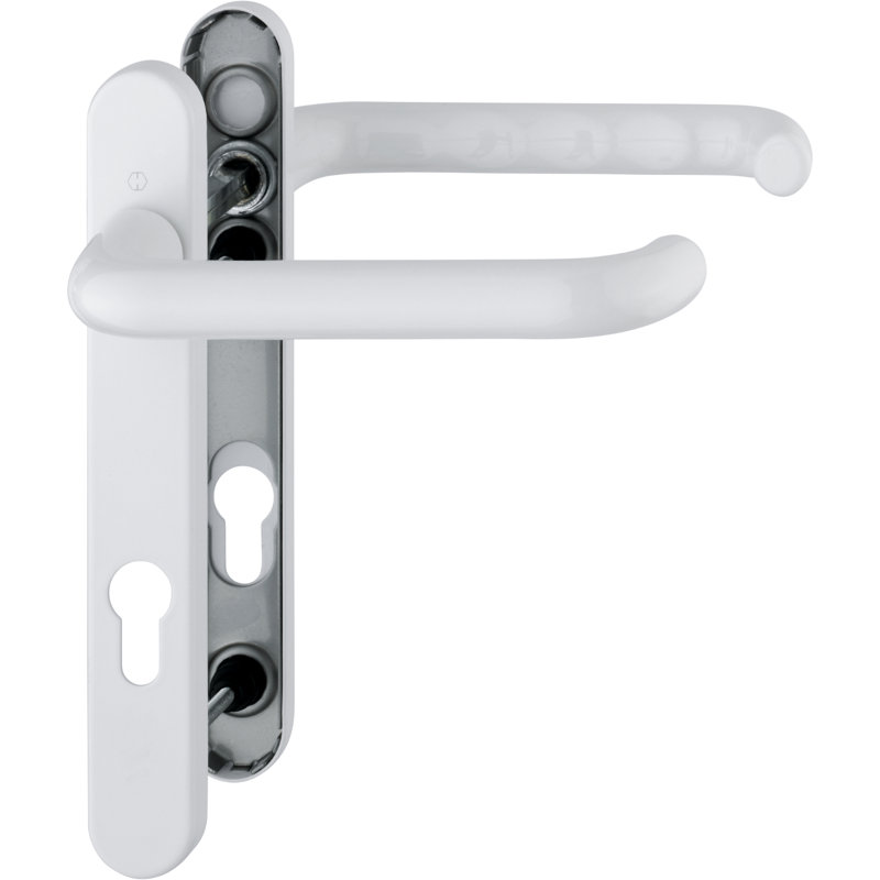 Keyed Right Hand Door Handle, Diamond White