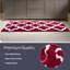 Tapis de salle de bain en coton 24 po x 60 po avec motif de treillis et base antidérapante Freida - lavable à la machine-900766707