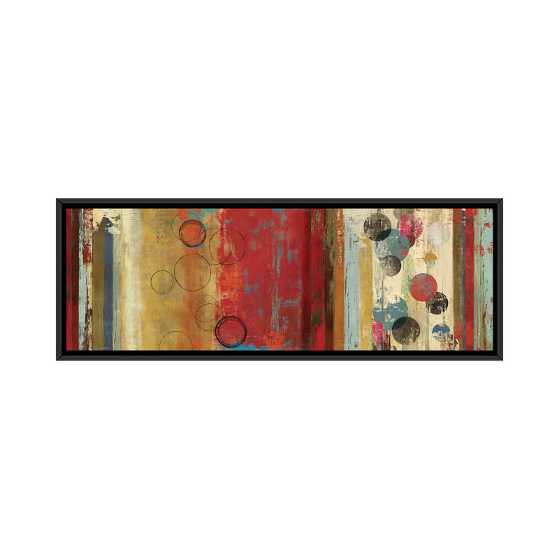 « field of red abstract » par tom reeves, reproduction d’impression sur toile tendue, H 16 po x l 48 po x P 1,5 po