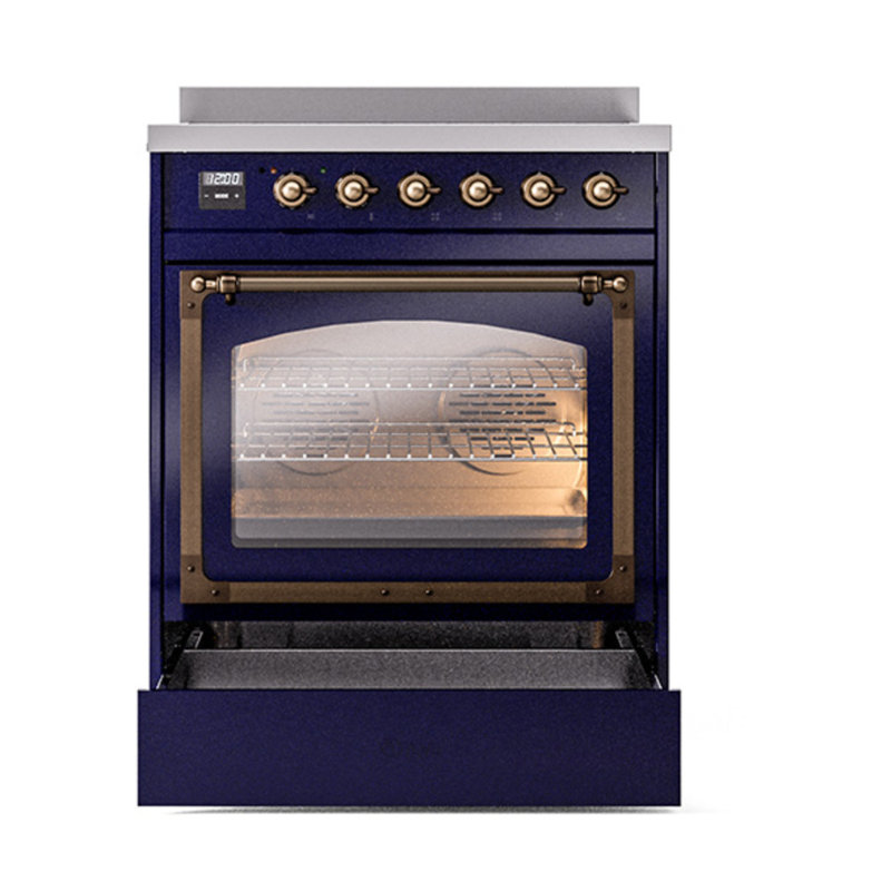 ILVE Nostalgie II Noblesse 30 in Induction Range, Midnight Blue/Bronze