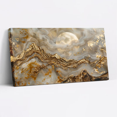 Marble Gold Canvas Wall Art Oil Painting Print Set Of 1