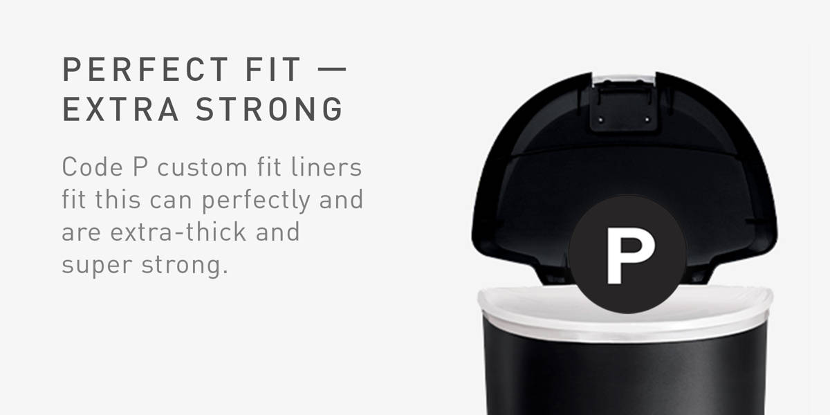 Simplehuman 50 Liter / 13 Gallon Semi-Round Kitchen Step Trash Can with Secure Slide Lock, Plastic