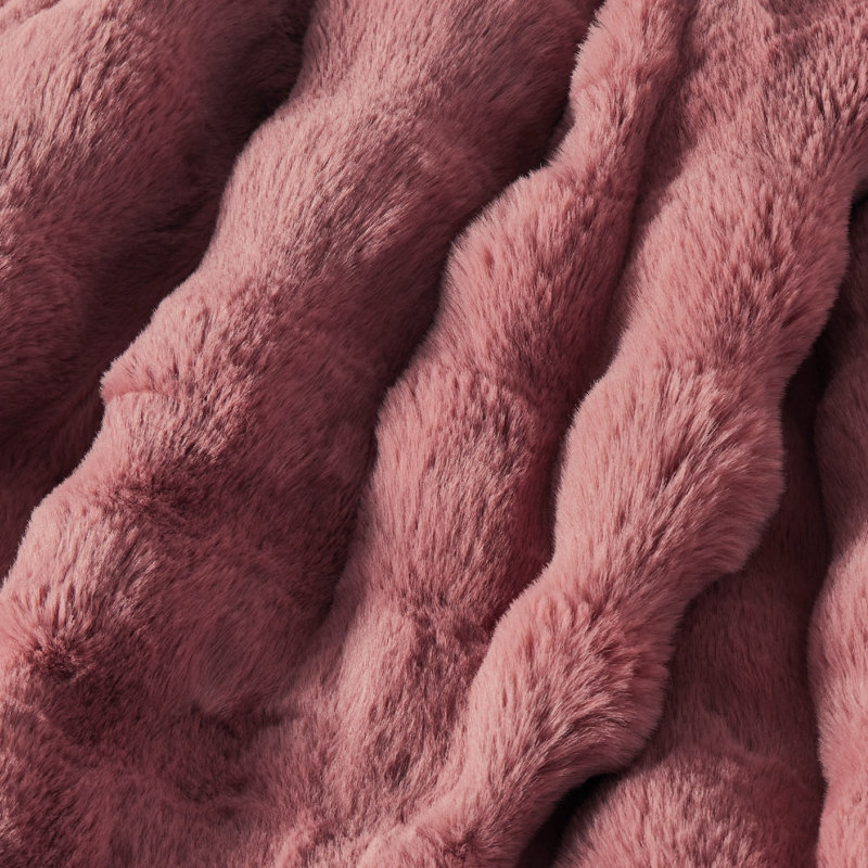 Literie Fluffy, Rose foncé, Jeté XL