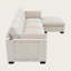 Canapé modulaire en forme de L de 130 po avec table pliante, charge, rangement, repose-pieds, chenille-265956223