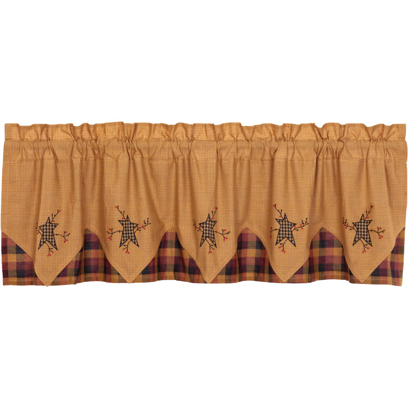Erekson Cotton Plaid Tailored Window Valance, 20" H x 72" W