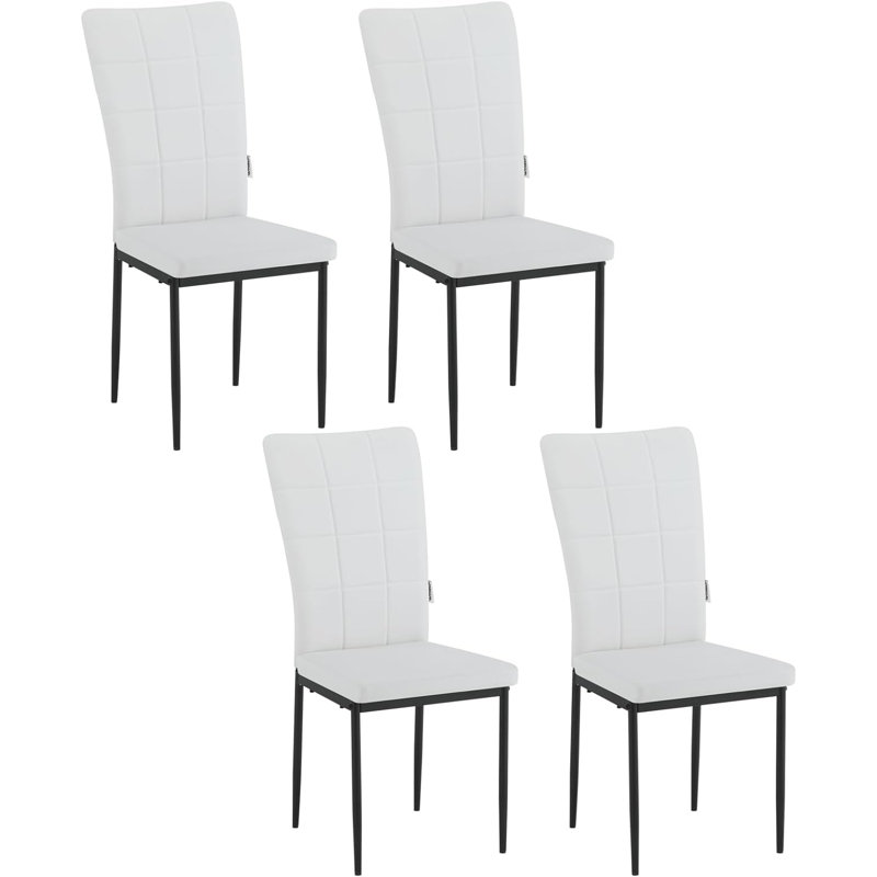 46cm H Upholstered Full Back Parsons Chair, White