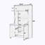 Buffet 69 po avec rehausse et poste de travail pliable-815351864