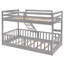Lit simple superposé au-dessus de gris - stable et avec glissade et option de chambre à coucher-1110366353