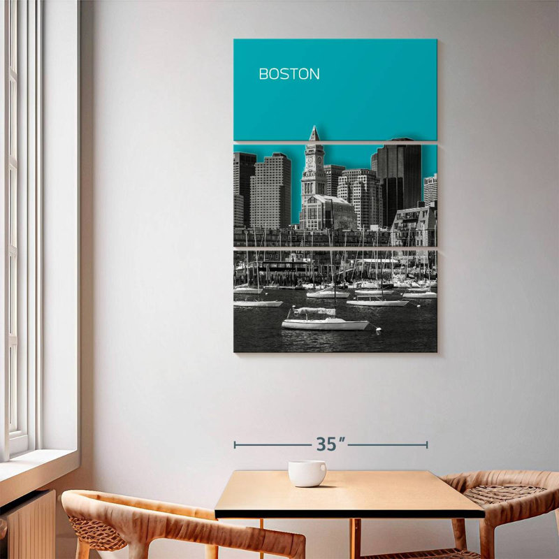 Horizon moderne de Sirci à Boston, H 65 po x l 42 po